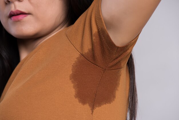 Close Up Asian woman with Hyperhidrosis